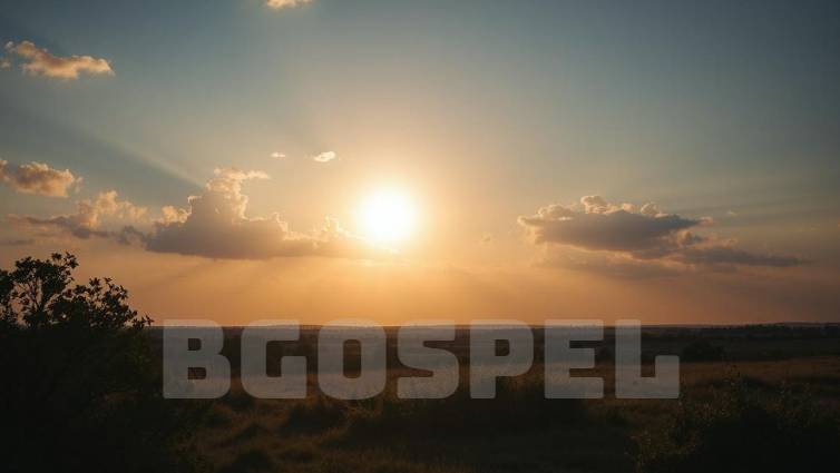 Image représentant la grâce de Dieu comme une lumière brillante sur un paysage naturel.