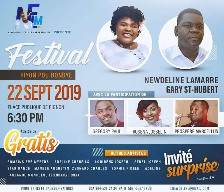 Festival piyon pou bondye , 22 sept 2019 Gary St,hubert, Newdeline Lamarre, Prospere Marc