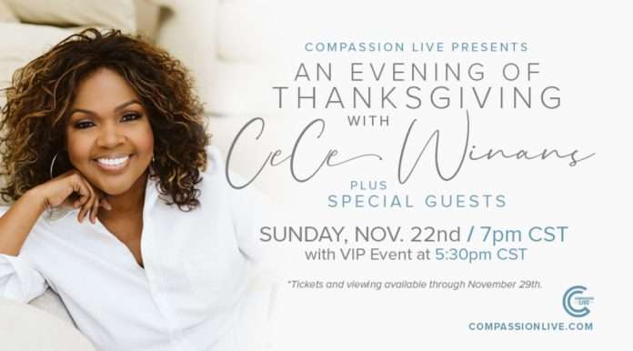 Compassion LIVE présente une soirée de Thanksgiving avec Cece Winans