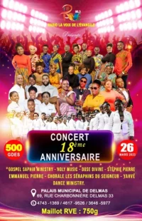 26 mars 2023 | Haiti | Concert 18è Radio la voix de l’évangile