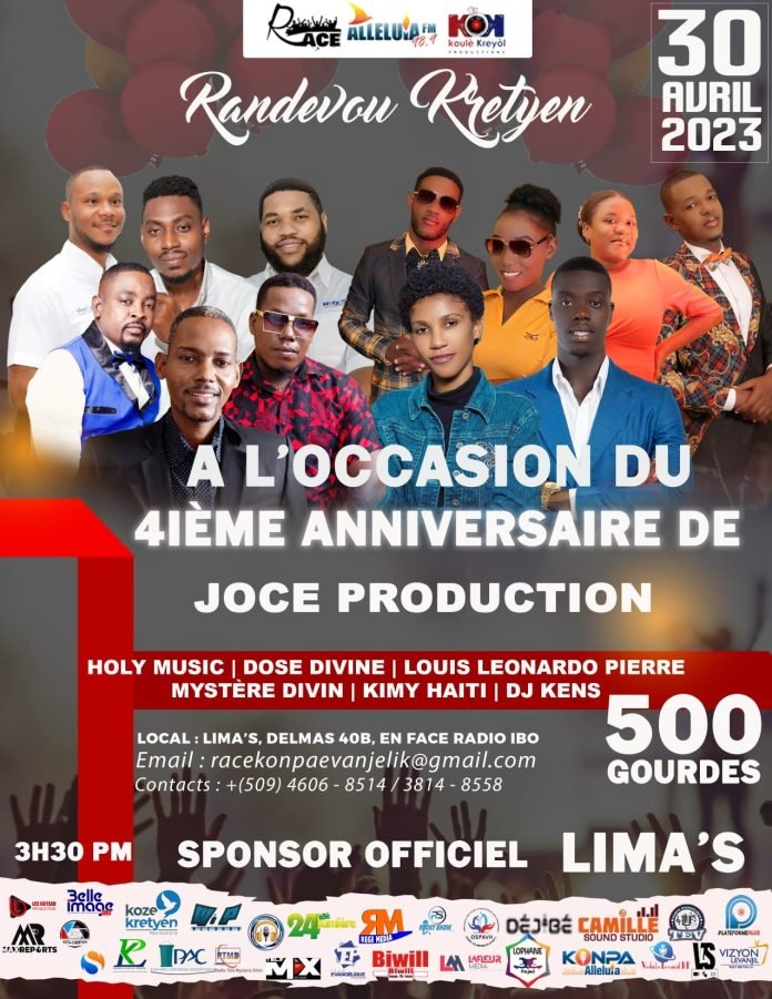 30 avril 2023 | Haiti | 4è anniversaire Joce Production