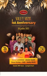 30 juillet 2023 | 1er anniversaire de Solèy Mizik , concert