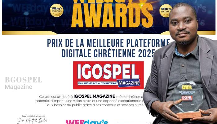 IGOSPEL Magazine reçoit le Prix Digital Chrétien, Web Day’s Awards 2025
