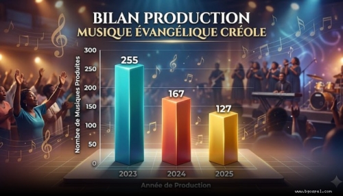 Bilan 2025 musique évangélique créole - chiffres, pics et artistes