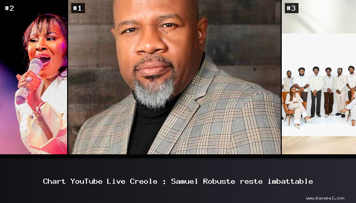 Chart YouTube Live Créole : Samuel Robuste reste imbattable