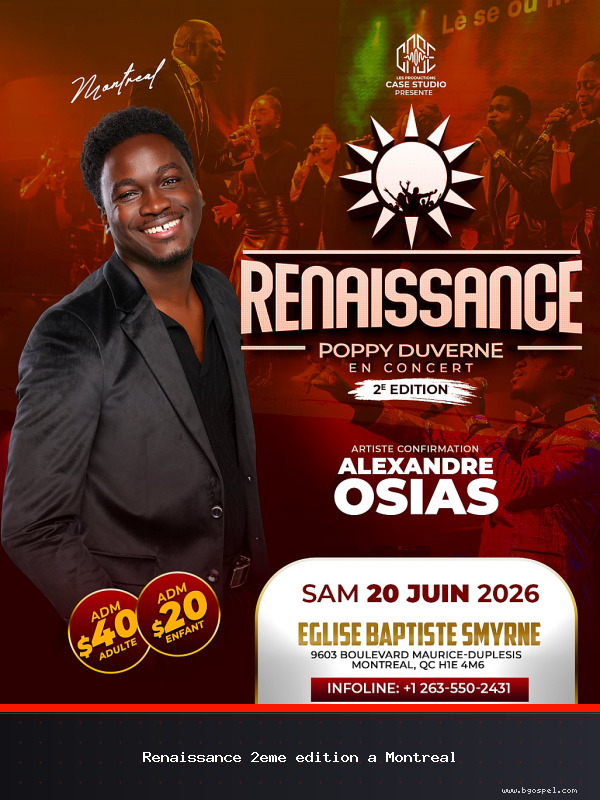 Gospel à Montréal : Poppy Duverne, RJ The Mysterious et Hedson Lamour le 20 juin