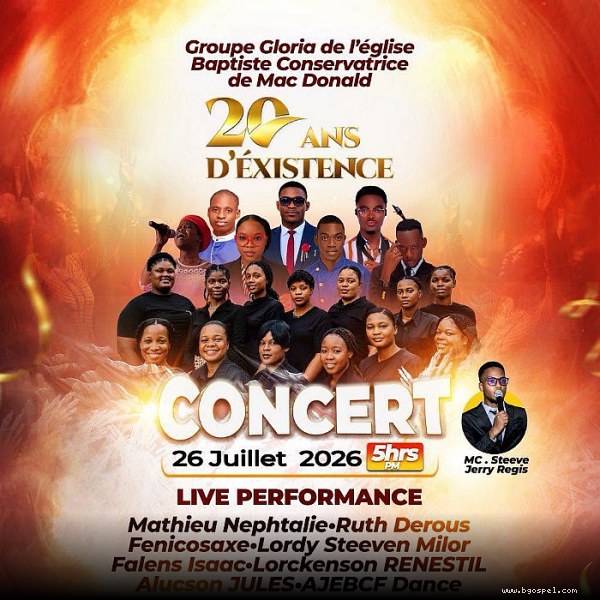 Concert Gospel Groupe Gloria 2026 | Mac Donald Haïti