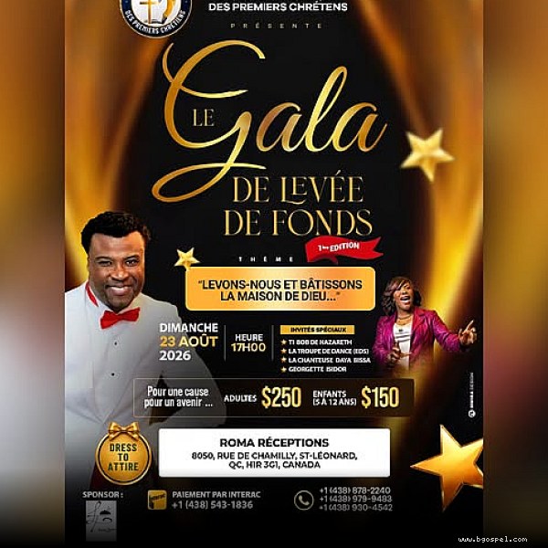 Affiche de l'événement - Gala de Levée de Fonds 2026 à St-Léonard – Église Évangélique