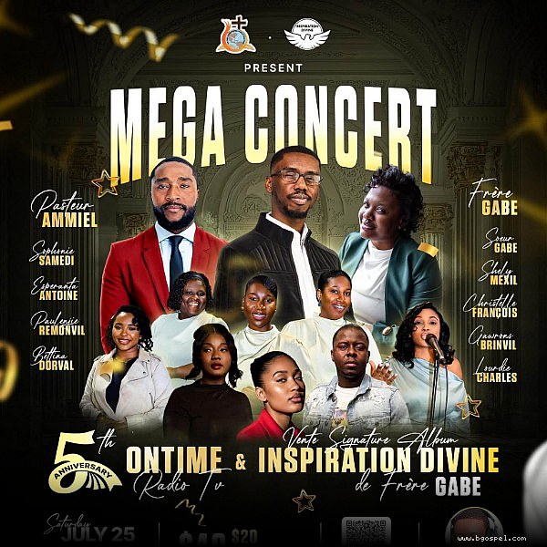 Affiche de l'événement - Concert Gospel Fre Gabe au New Jersey : Vente Signature Album